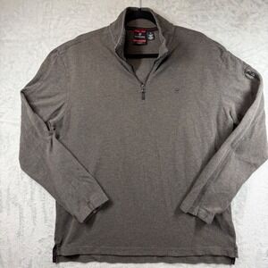 Victorinox Swiss Army Mens XL Brown Heather Quarter Zip Tailored Fit Pullover